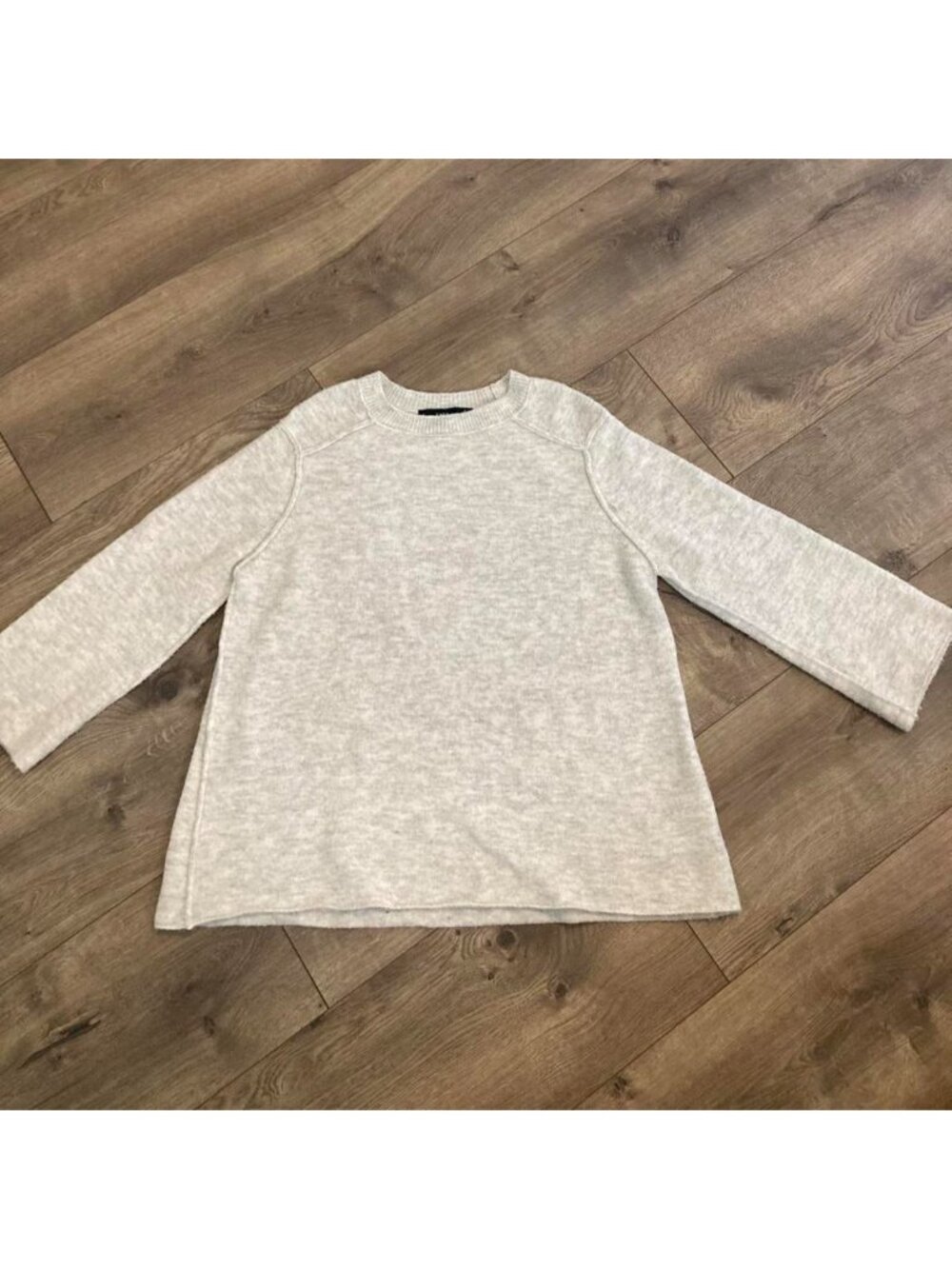 Grey Zara knit top oversized fit#knitwear #zara
